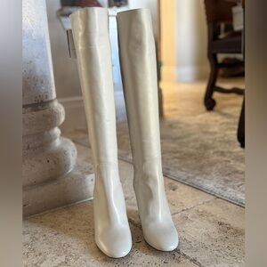 Zara white beige boots. Size 37 fits 6 1/2 - 7